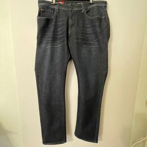 MBX Men's Straight Leg Dark Wash Denim Jeans Size 36x32 Premium Stretch